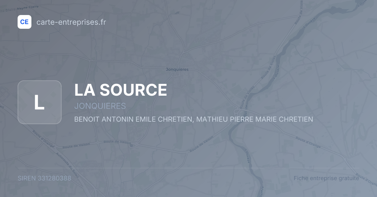 LA SOURCE — 331280388 — fiche entreprise