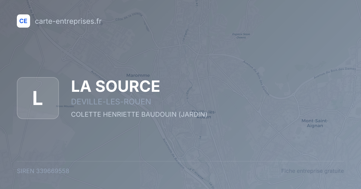 LA SOURCE — 339669558 — fiche entreprise