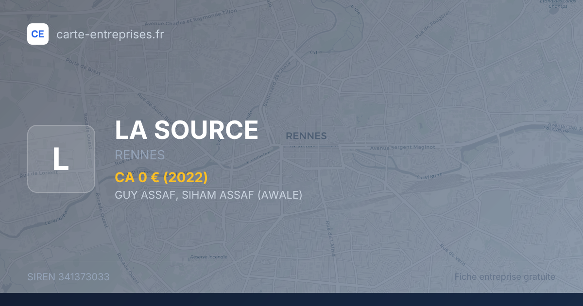 LA SOURCE — 341373033 — fiche entreprise