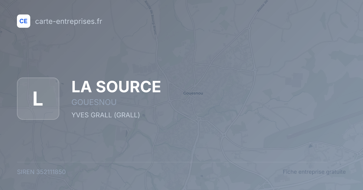 LA SOURCE — 352111850 — fiche entreprise