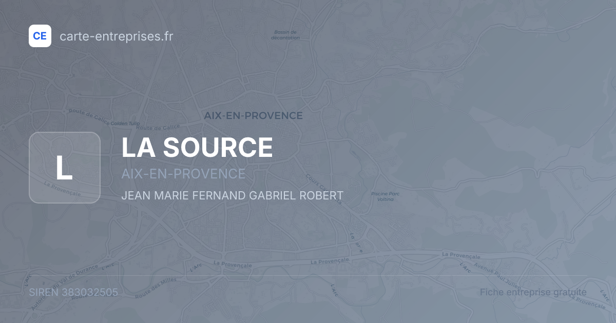 LA SOURCE — 383032505 — fiche entreprise