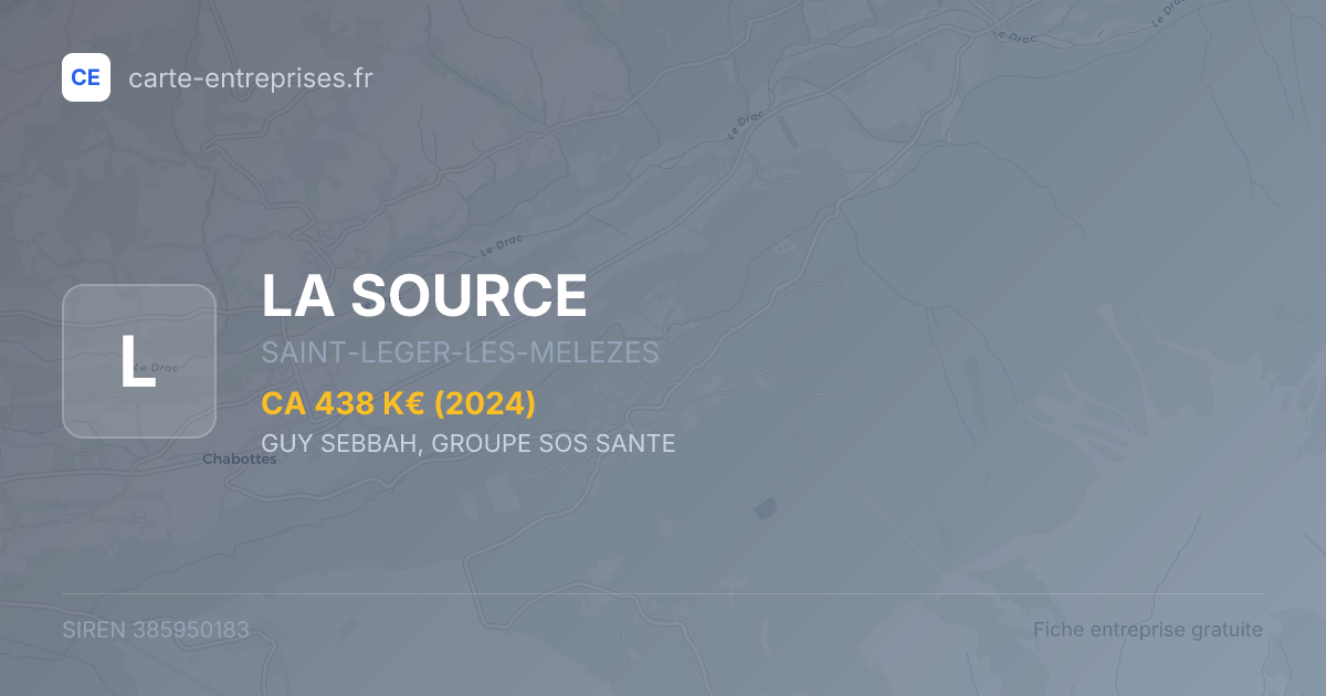 LA SOURCE — 385950183 — fiche entreprise