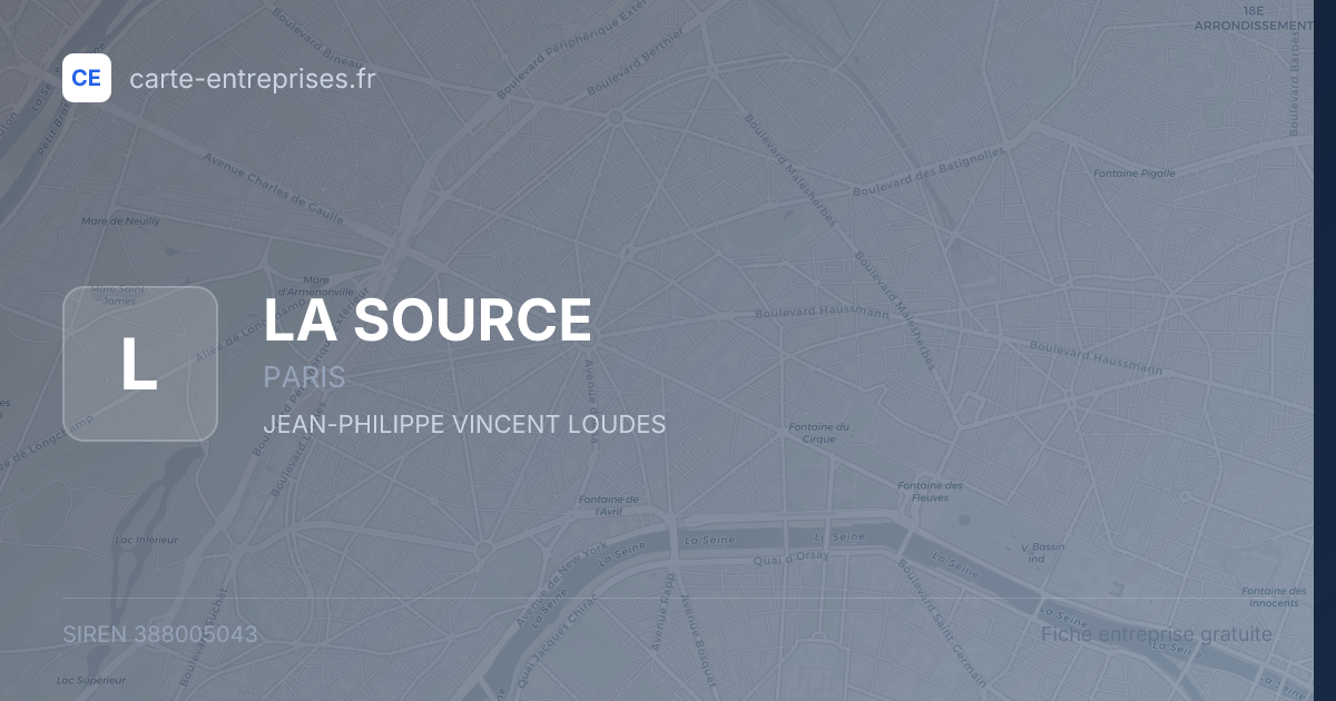 LA SOURCE — 388005043 — fiche entreprise