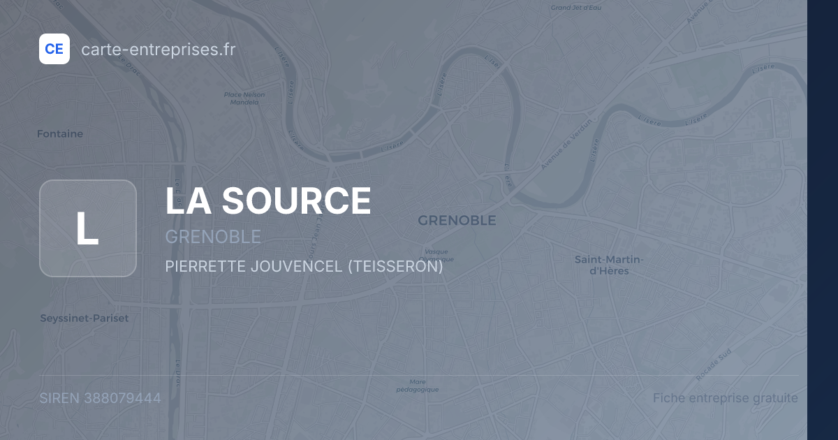 LA SOURCE — 388079444 — fiche entreprise