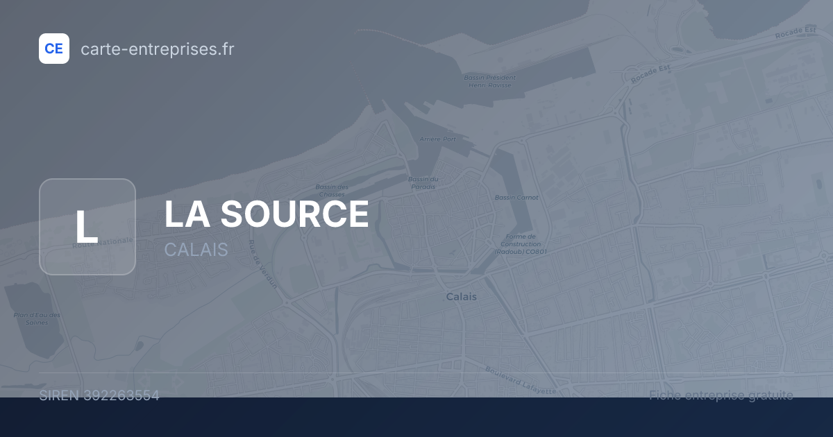 LA SOURCE — 392263554 — fiche entreprise