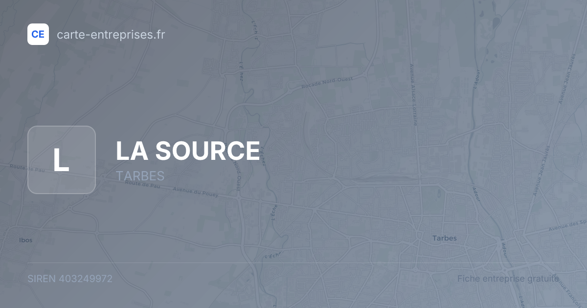 LA SOURCE — 403249972 — fiche entreprise