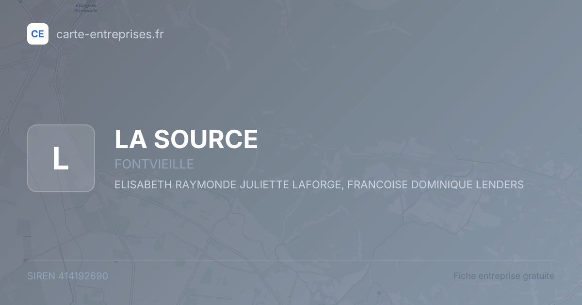 LA SOURCE — 414192690 — fiche entreprise