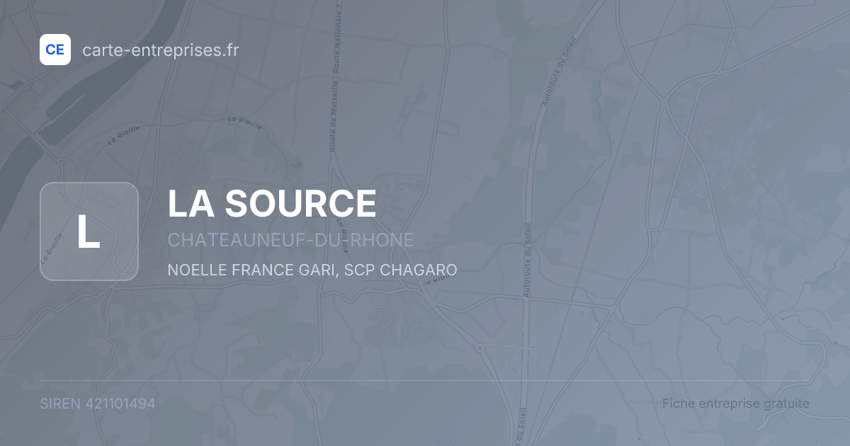 LA SOURCE — 421101494 — fiche entreprise