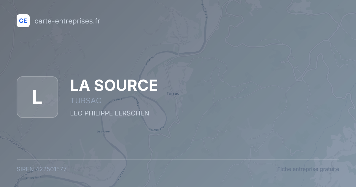 LA SOURCE — 422501577 — fiche entreprise