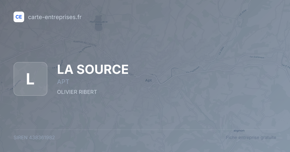 LA SOURCE — 438361982 — fiche entreprise