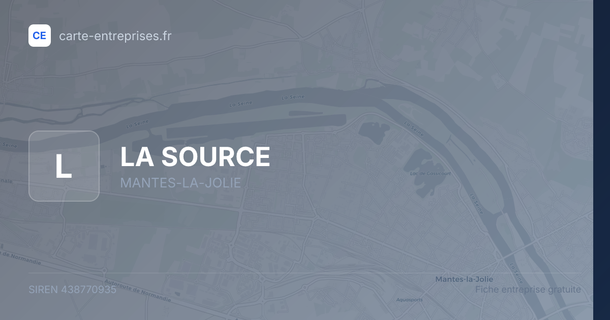 LA SOURCE — 438770935 — fiche entreprise