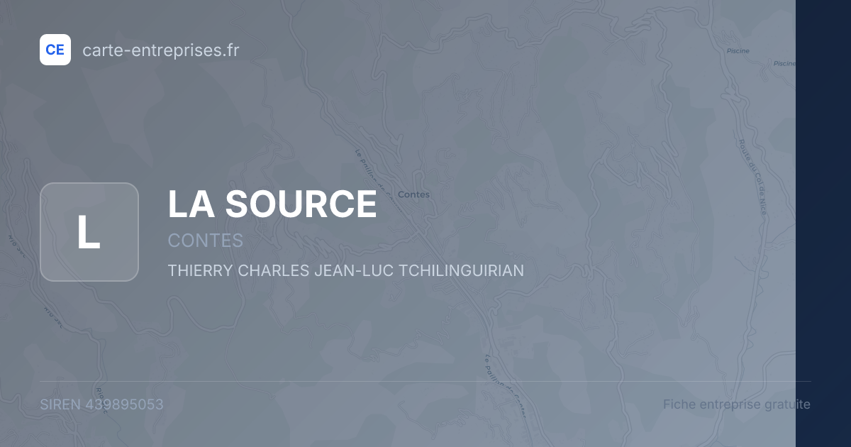 LA SOURCE — 439895053 — fiche entreprise