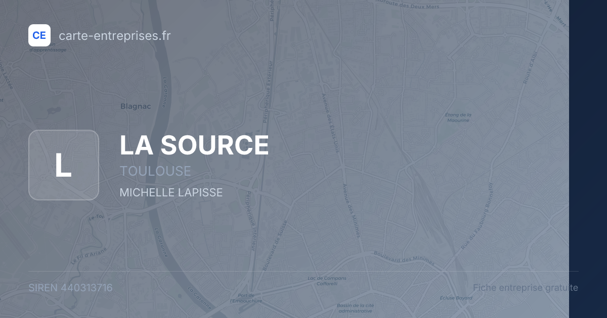 LA SOURCE — 440313716 — fiche entreprise
