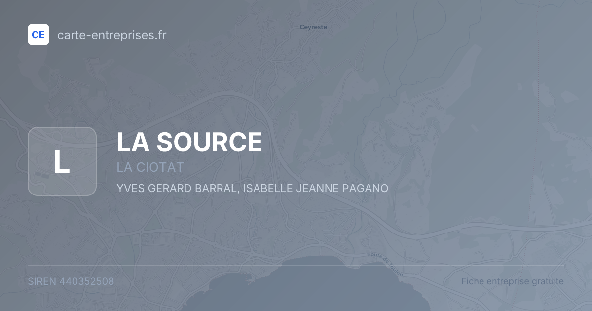 LA SOURCE — 440352508 — fiche entreprise