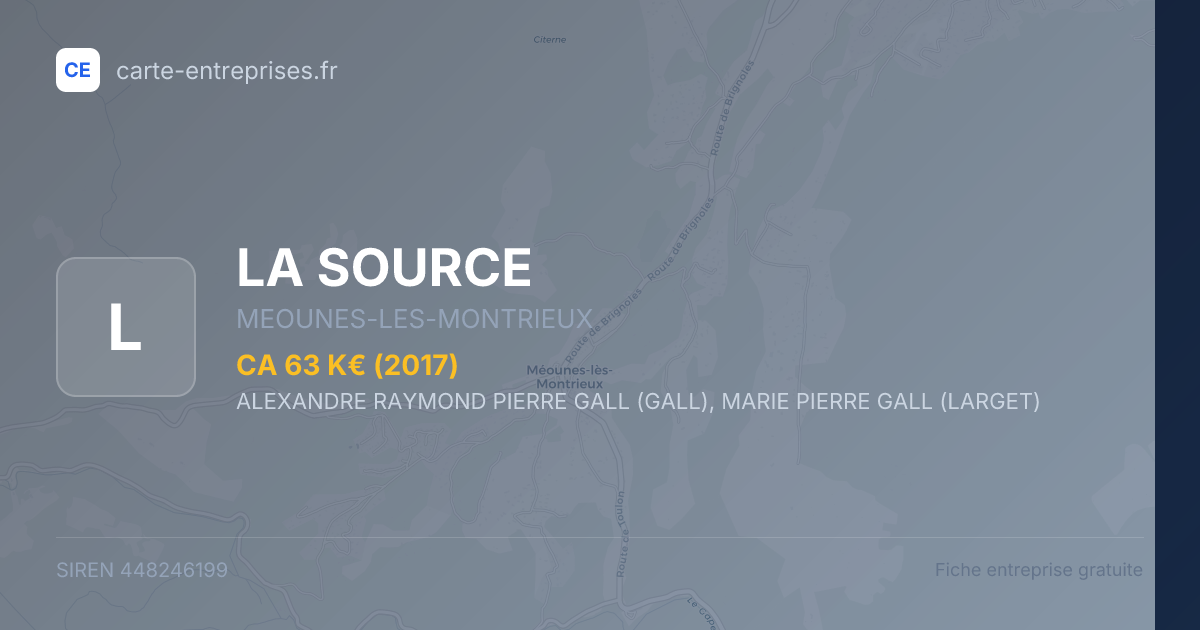 LA SOURCE — 448246199 — fiche entreprise