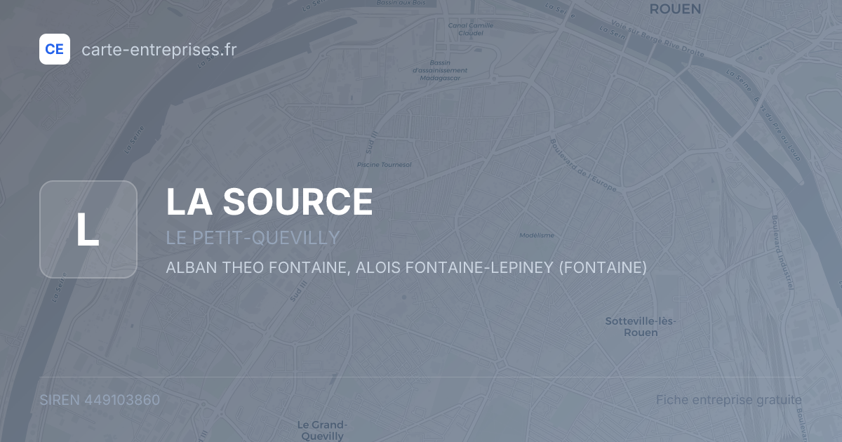 LA SOURCE — 449103860 — fiche entreprise