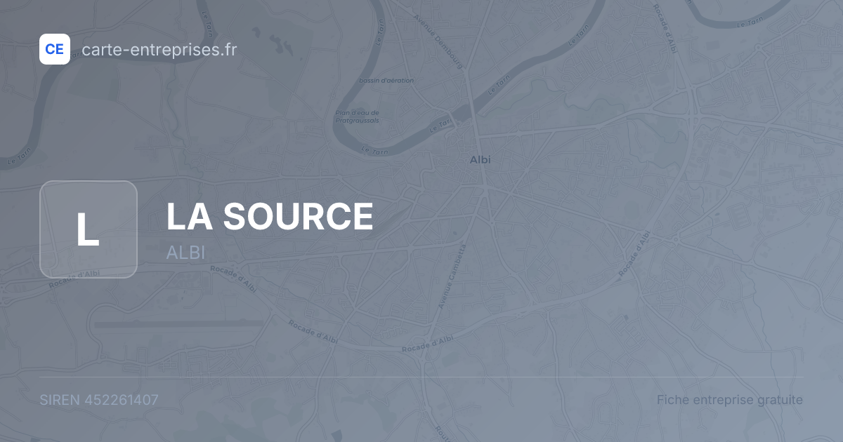 LA SOURCE — 452261407 — fiche entreprise