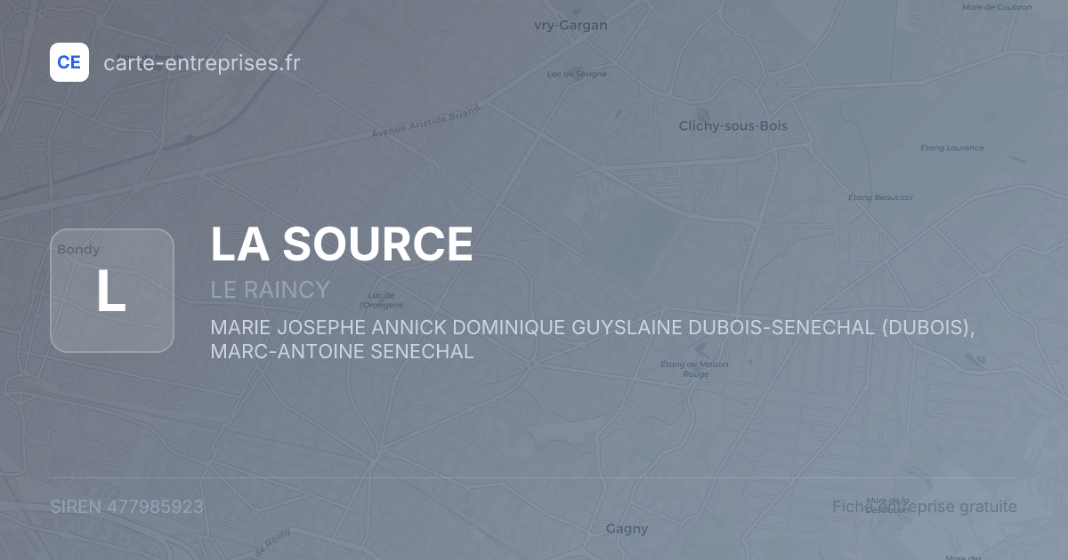 LA SOURCE — 477985923 — fiche entreprise