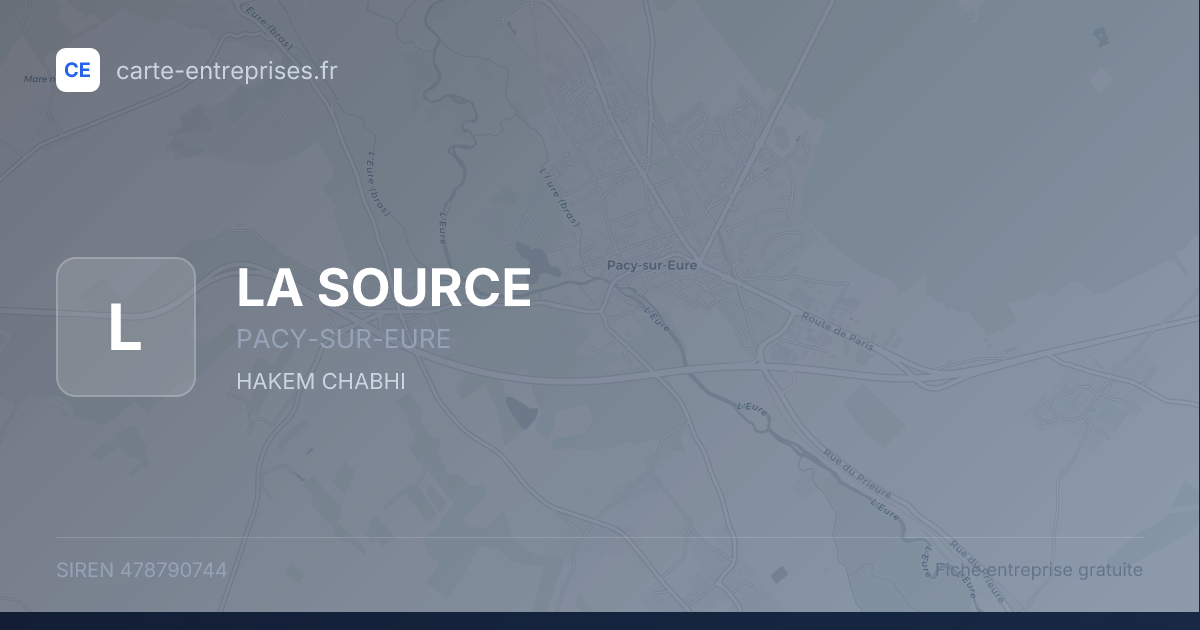 LA SOURCE — 478790744 — fiche entreprise