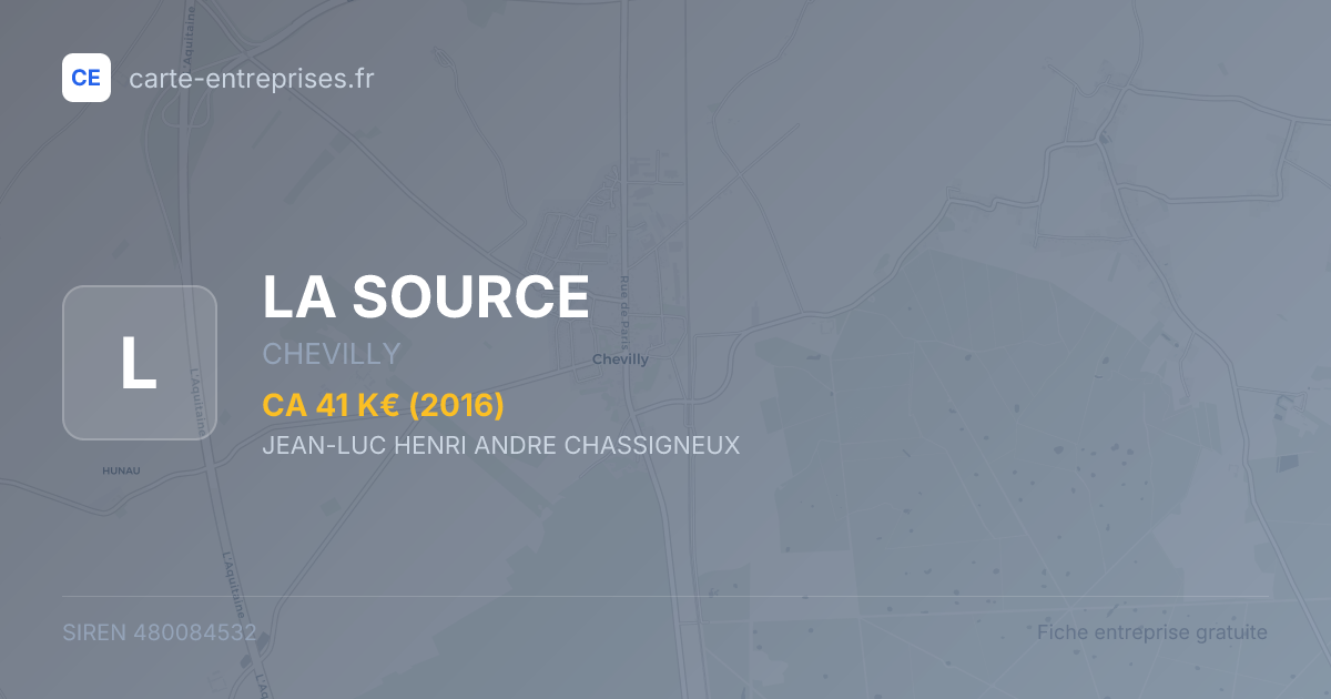 LA SOURCE — 480084532 — fiche entreprise