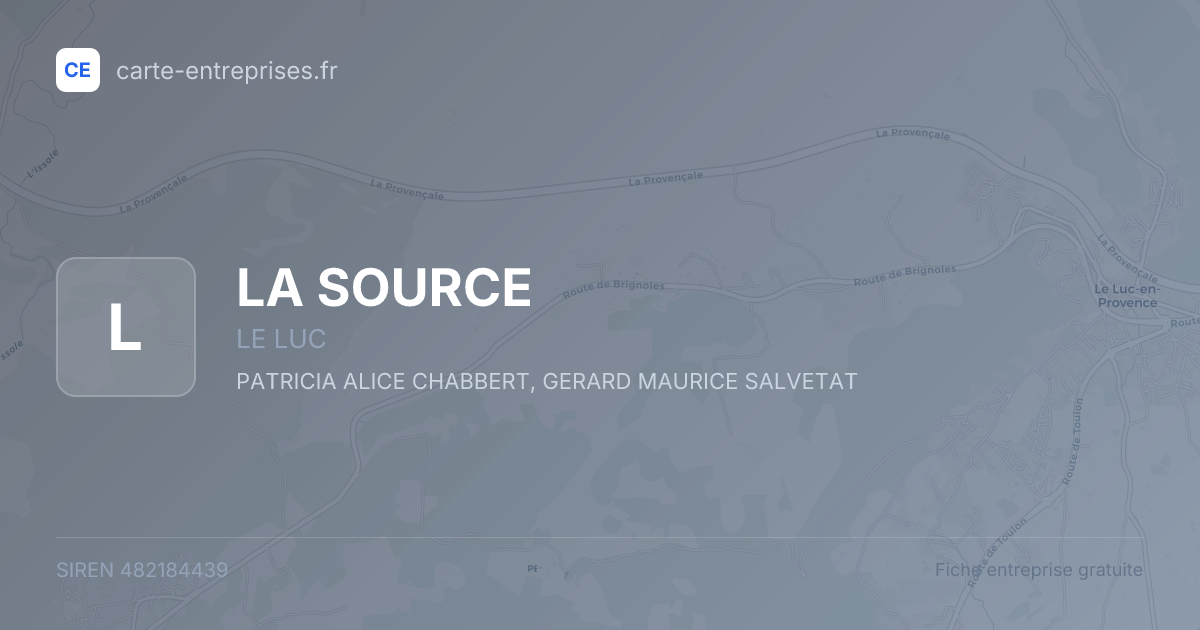 LA SOURCE — 482184439 — fiche entreprise