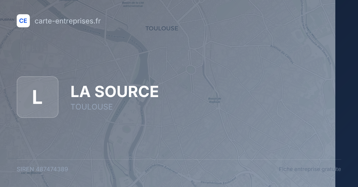 LA SOURCE — 487474389 — fiche entreprise