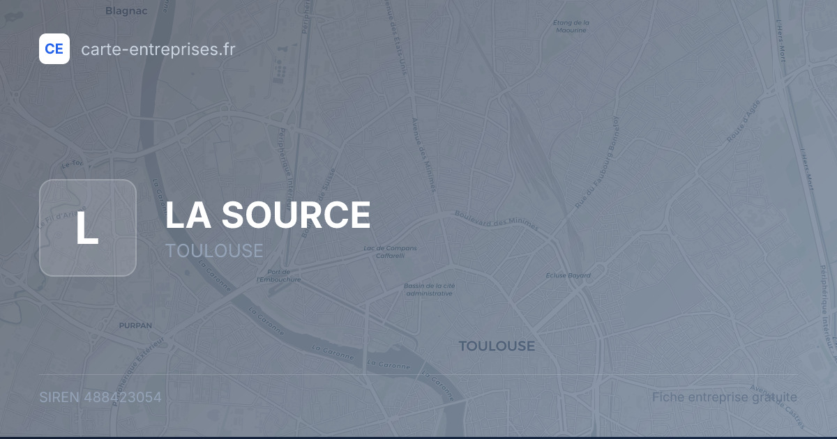 LA SOURCE — 488423054 — fiche entreprise
