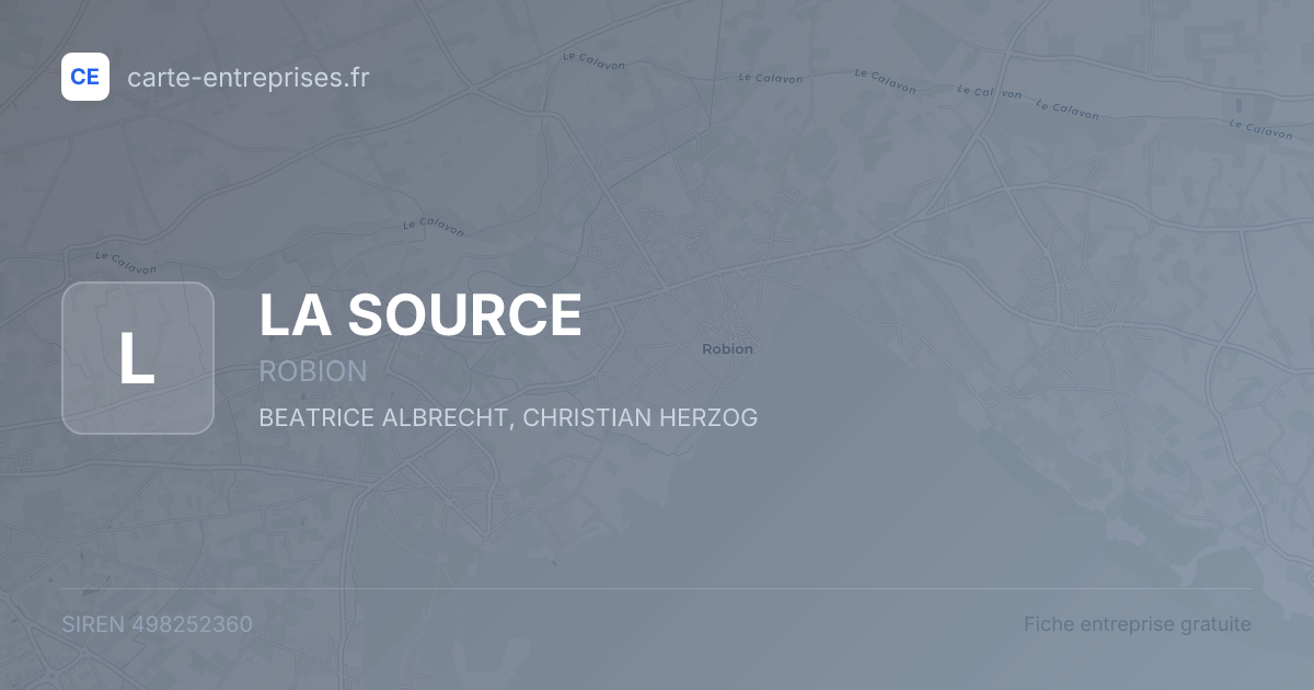LA SOURCE — 498252360 — fiche entreprise