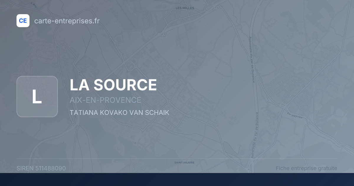 LA SOURCE — 511488090 — fiche entreprise