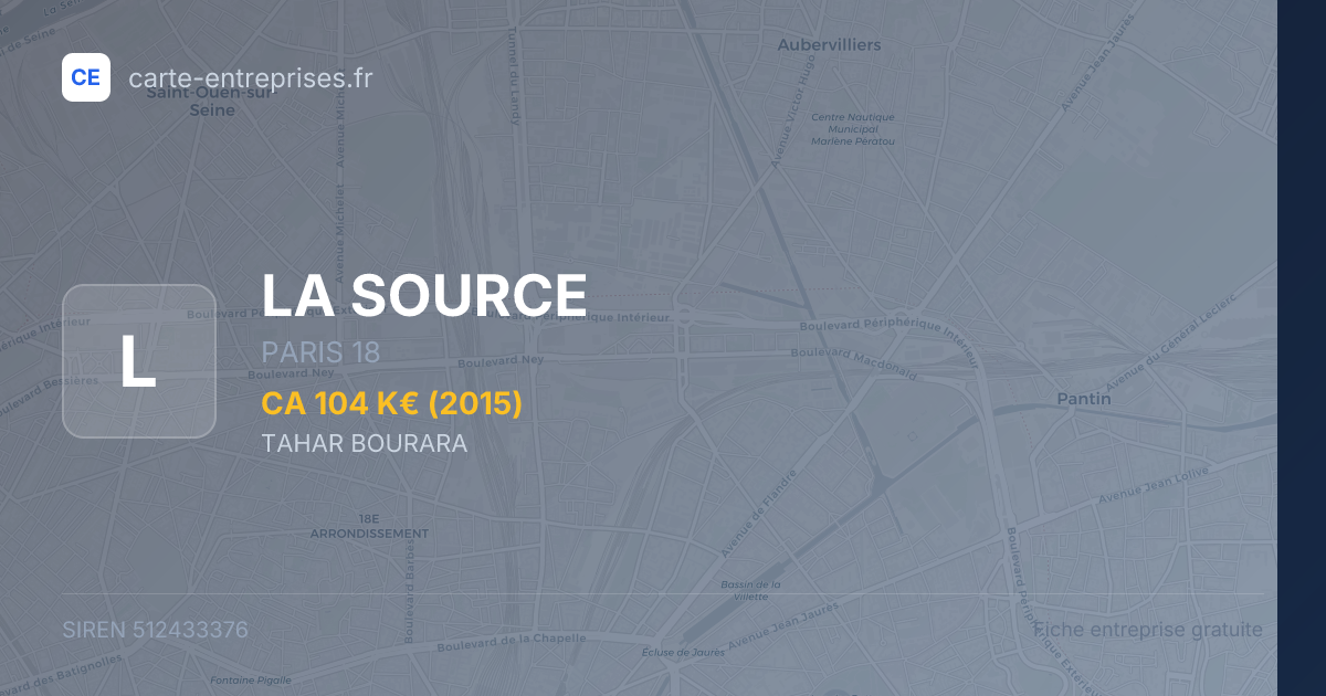 LA SOURCE — 512433376 — fiche entreprise