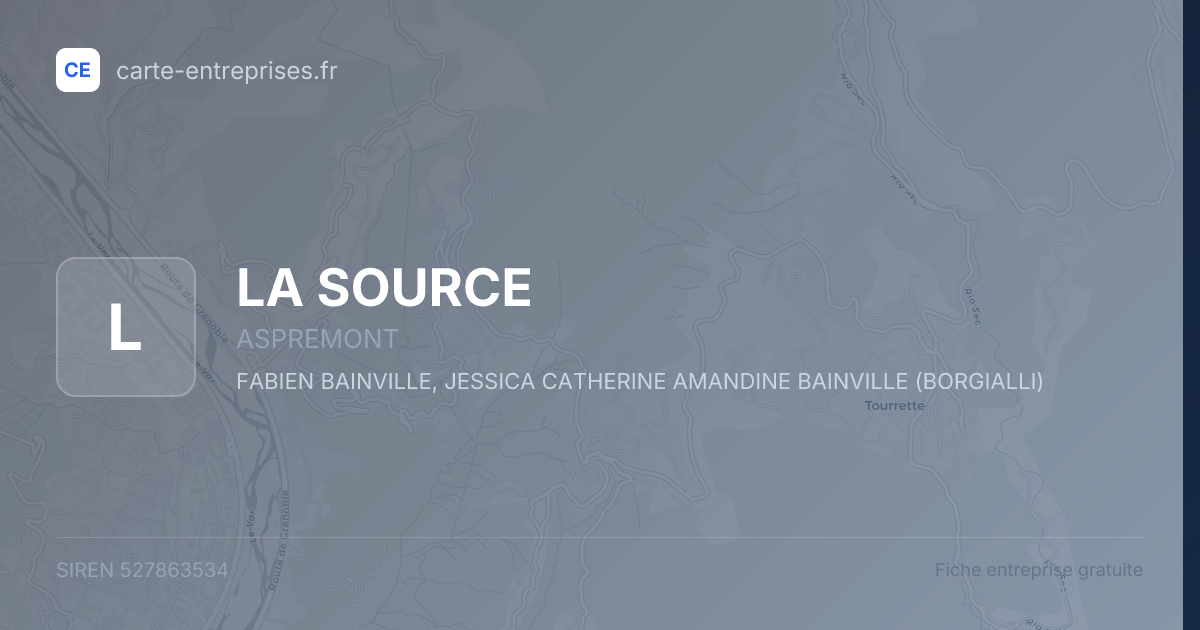 LA SOURCE — 527863534 — fiche entreprise