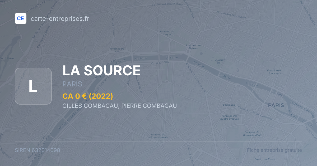 LA SOURCE — 632014098 — fiche entreprise