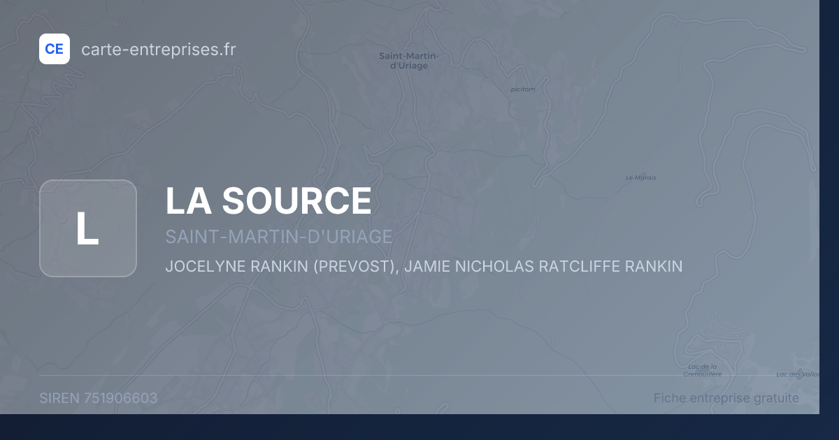 LA SOURCE — 751906603 — fiche entreprise