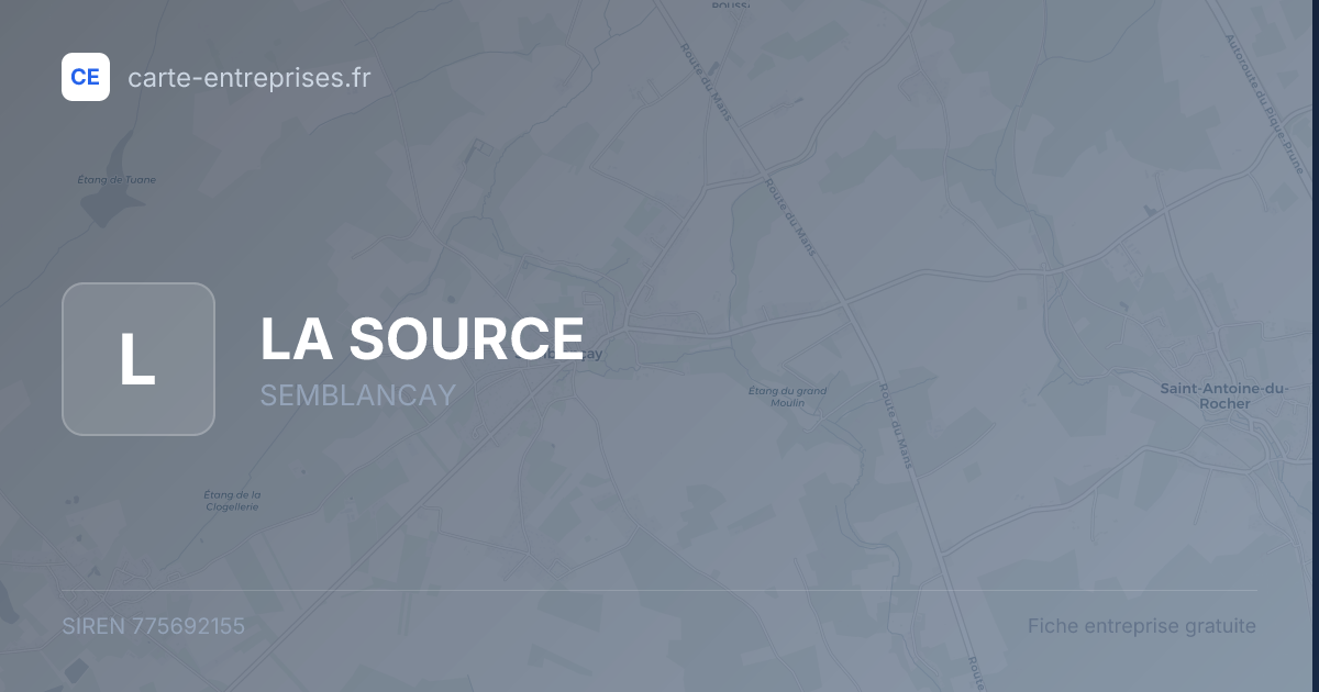LA SOURCE — 775692155 — fiche entreprise