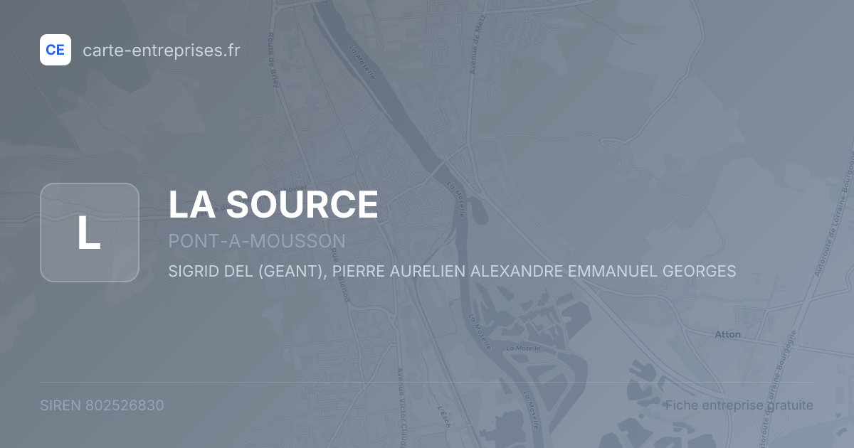 LA SOURCE — 802526830 — fiche entreprise