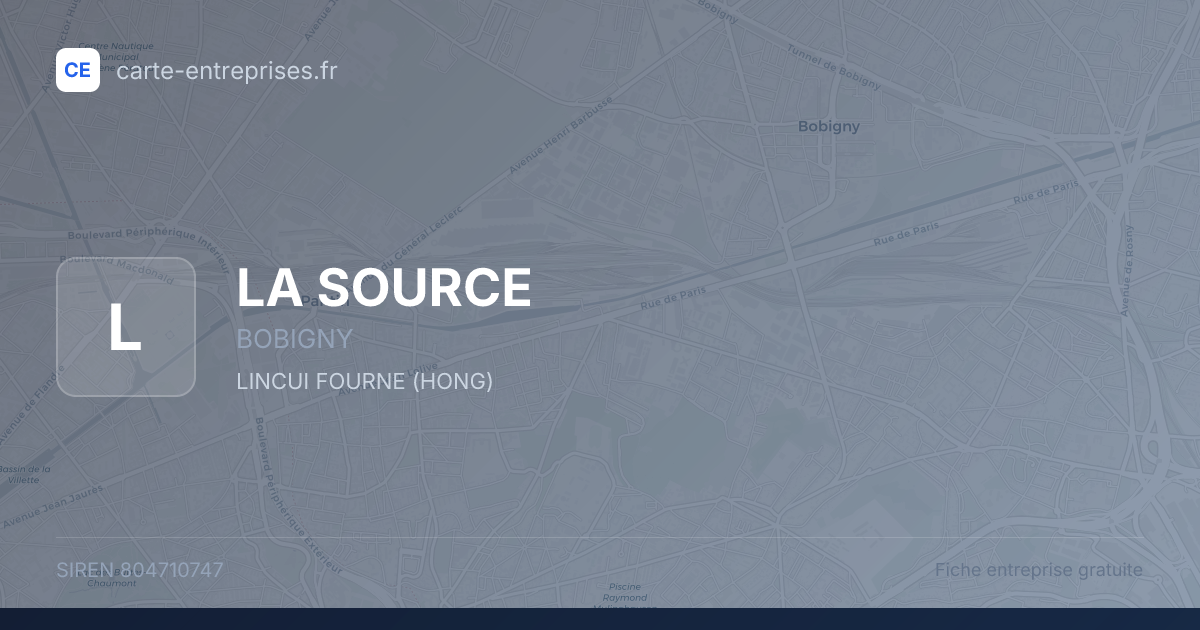 LA SOURCE — 804710747 — fiche entreprise