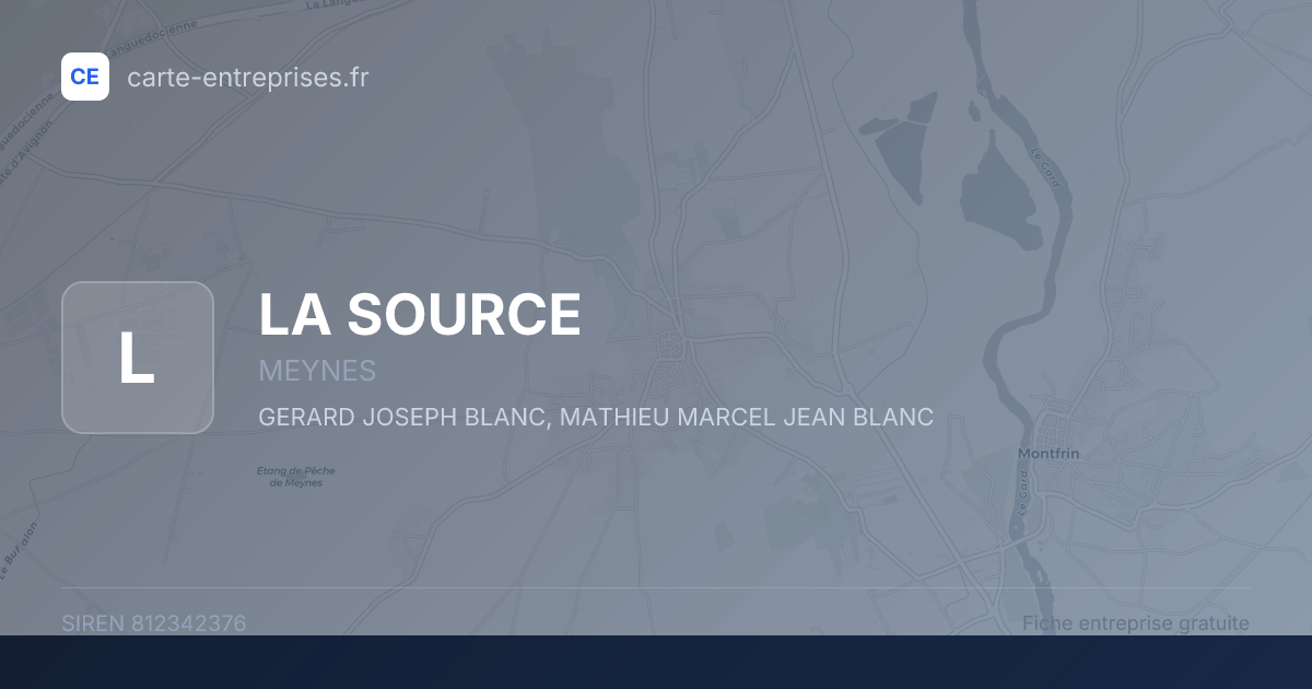 LA SOURCE — 812342376 — fiche entreprise