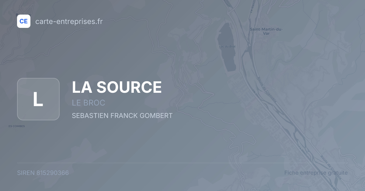 LA SOURCE — 815290366 — fiche entreprise