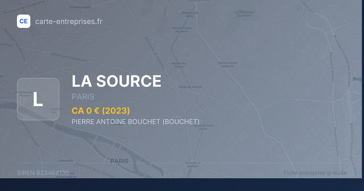 LA SOURCE — 823464136 — fiche entreprise