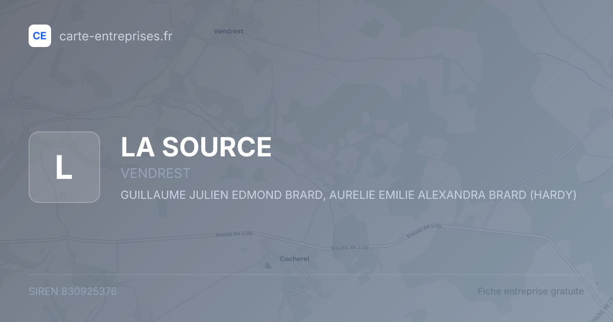 LA SOURCE — 830925376 — fiche entreprise