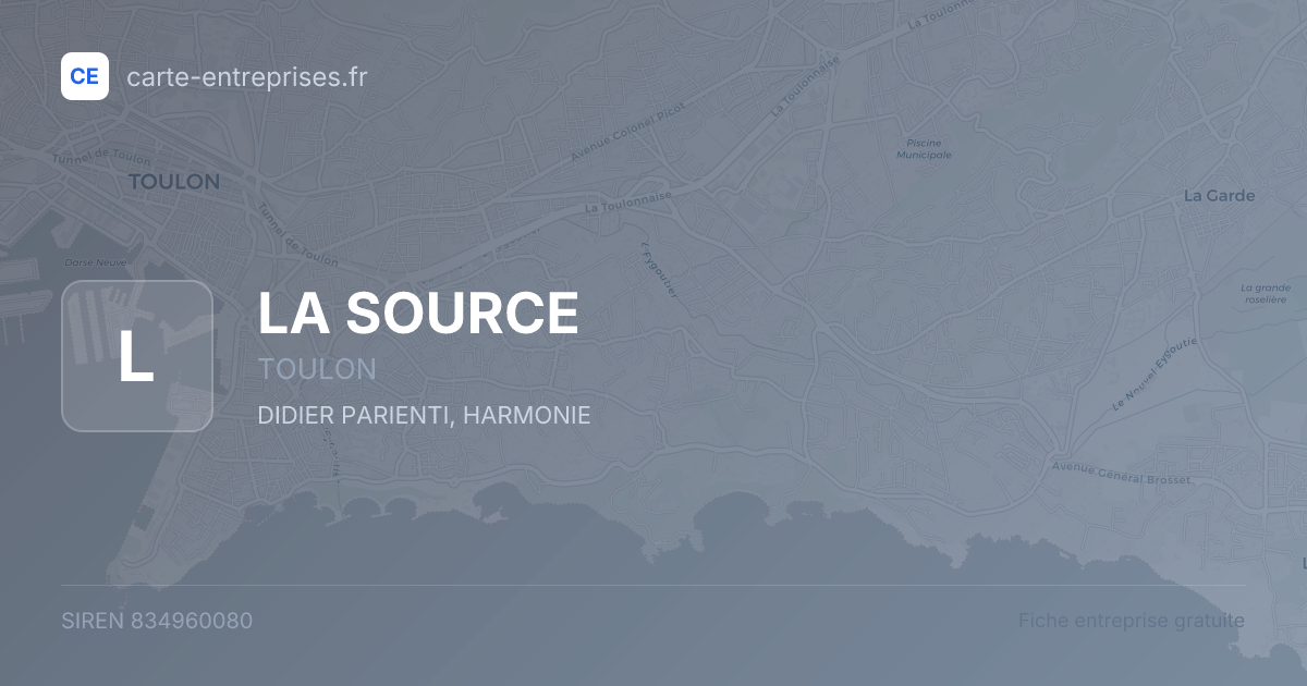 LA SOURCE — 834960080 — fiche entreprise