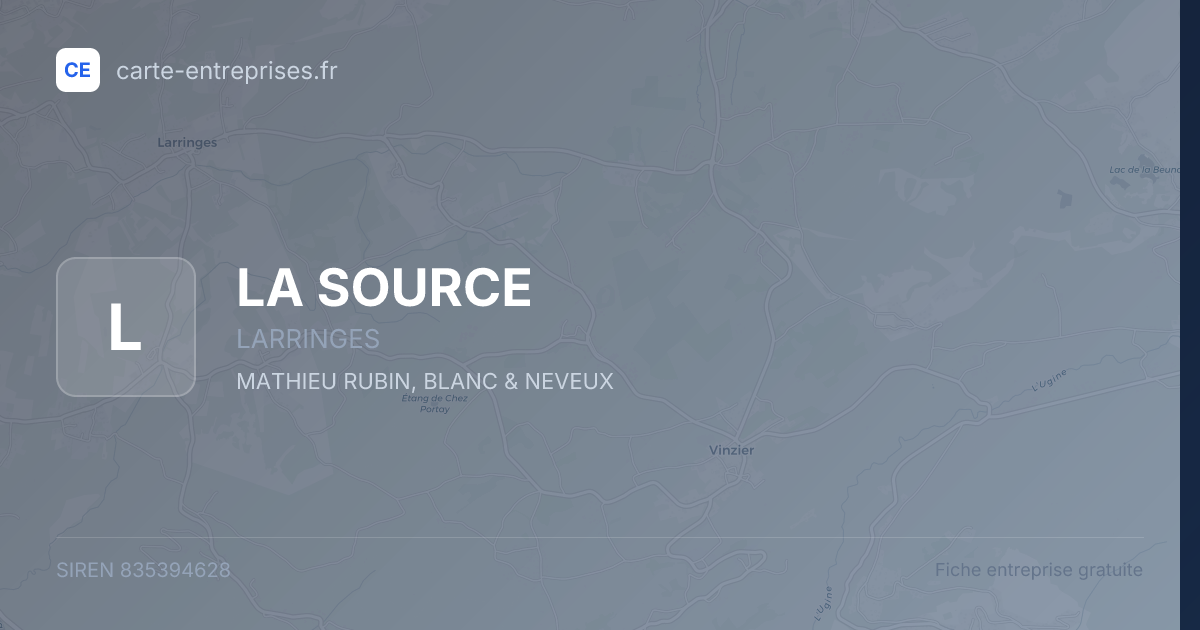 LA SOURCE — 835394628 — fiche entreprise
