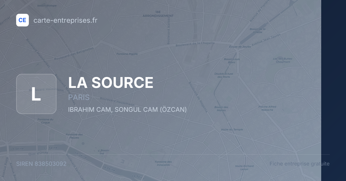 LA SOURCE — 838503092 — fiche entreprise