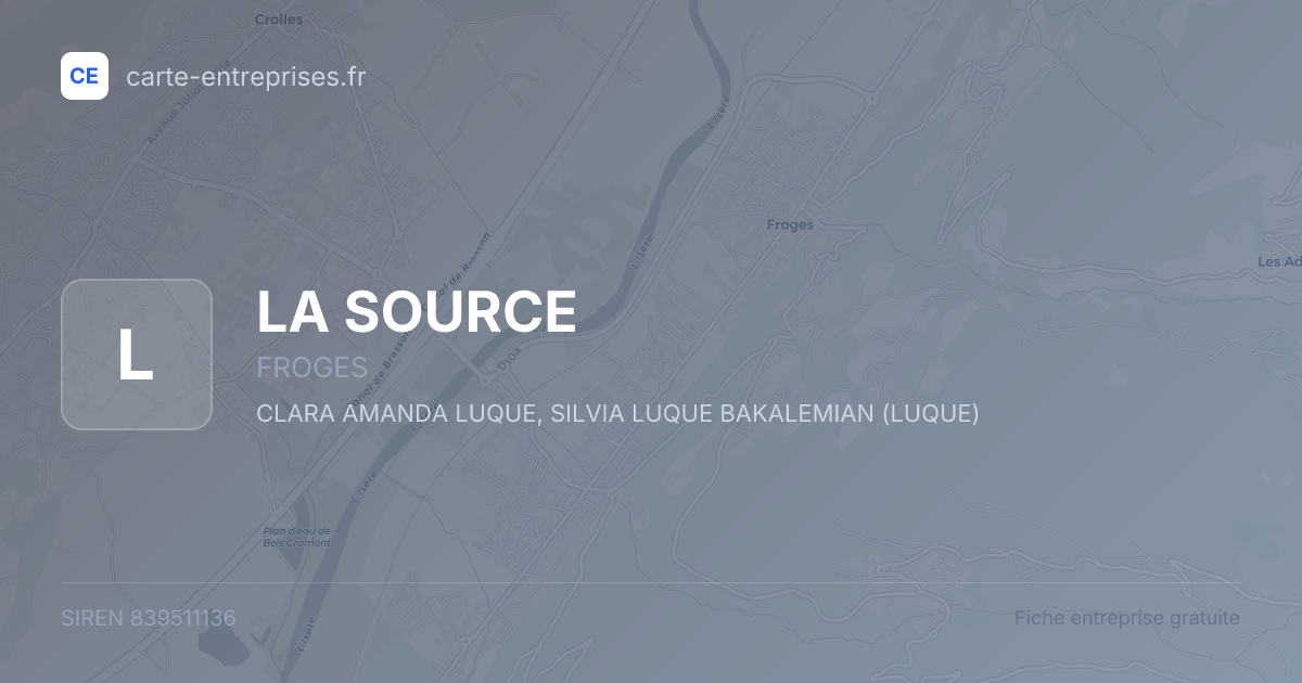 LA SOURCE — 839511136 — fiche entreprise