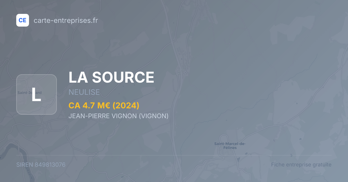 LA SOURCE — 849813076 — fiche entreprise