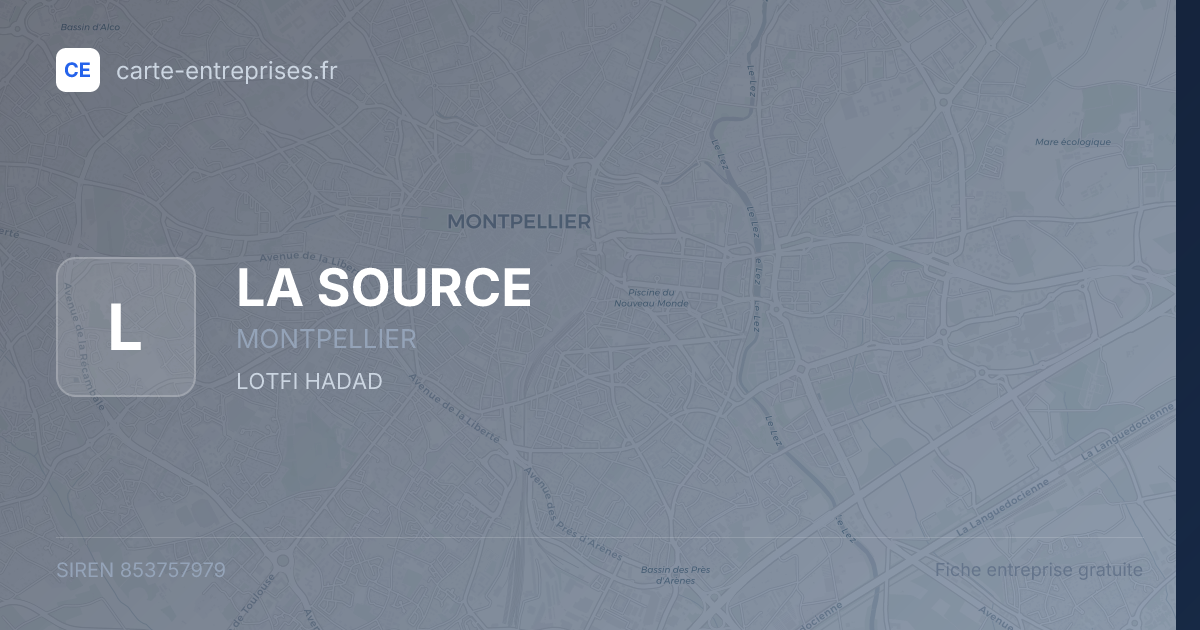 LA SOURCE — 853757979 — fiche entreprise