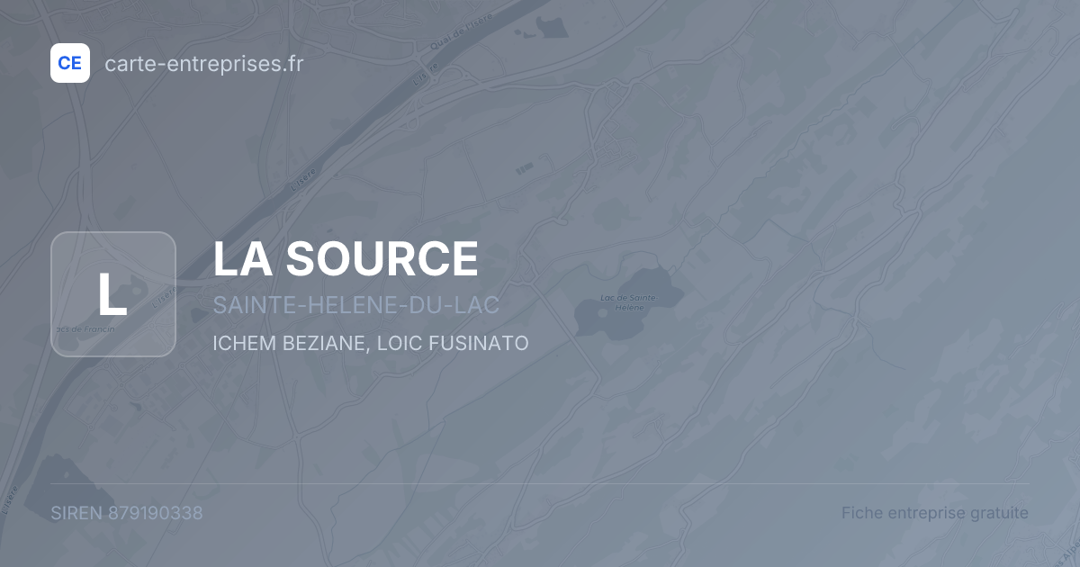 LA SOURCE — 879190338 — fiche entreprise