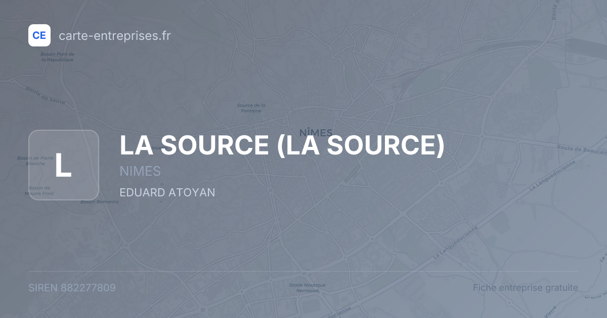 LA SOURCE — 882277809 — fiche entreprise
