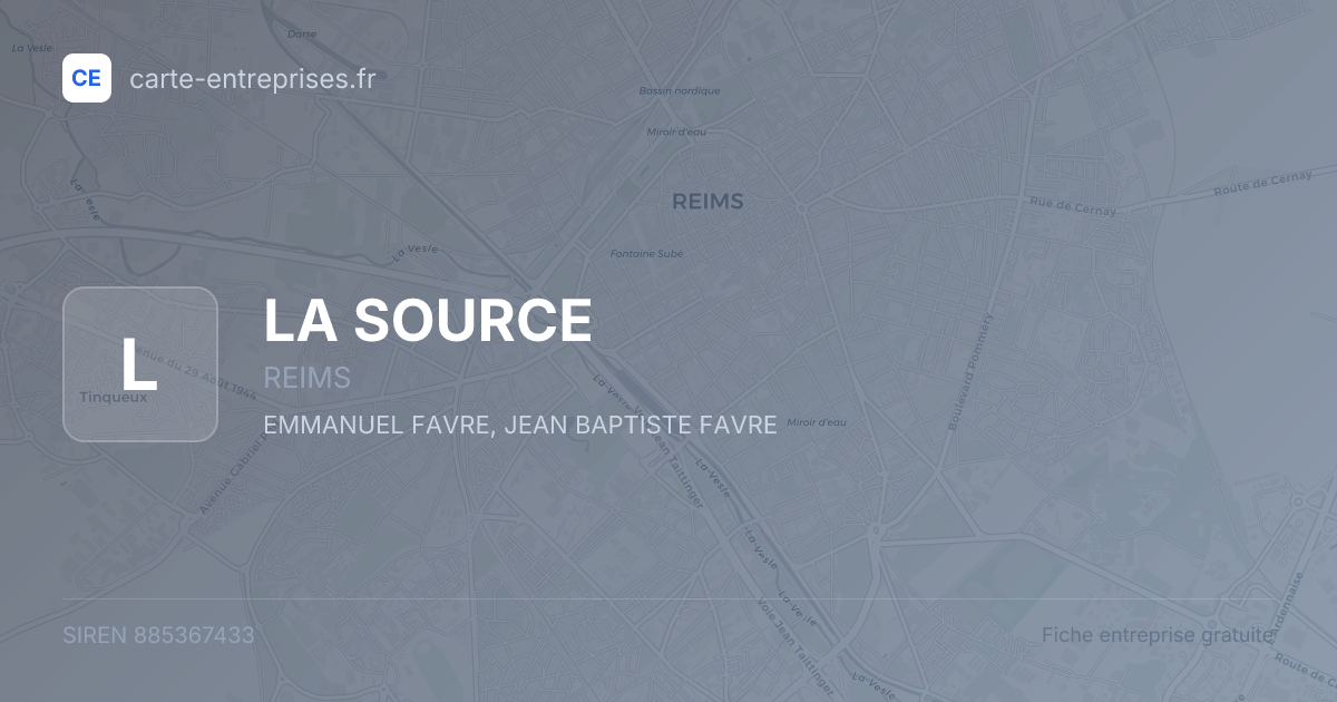 LA SOURCE — 885367433 — fiche entreprise