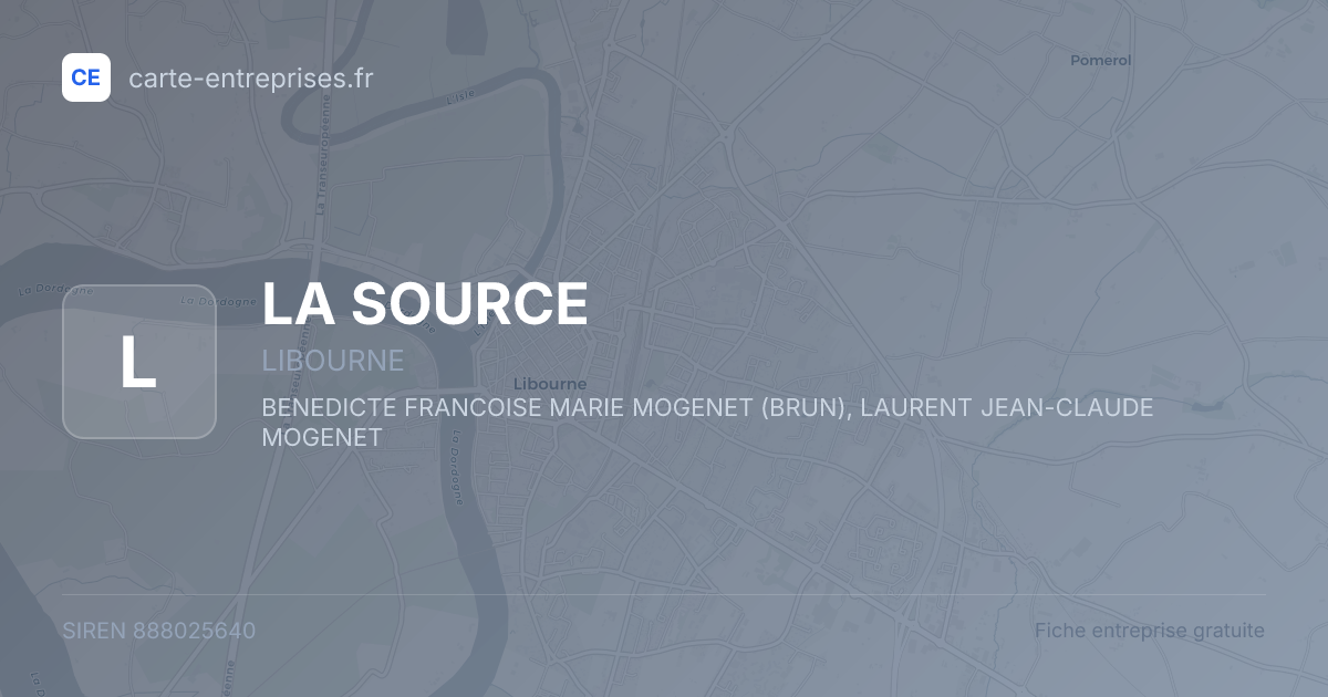 LA SOURCE — 888025640 — fiche entreprise